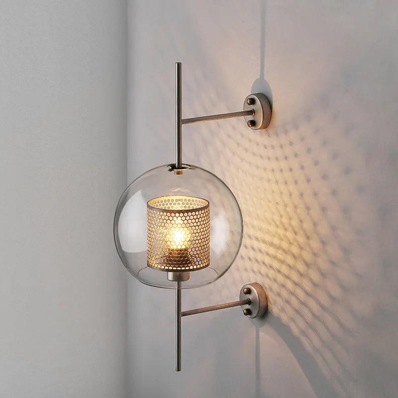 Modern Glass Wall Lamps Fixture Luminaire Sconce Lighting Bedside Living Room Home Decoration Aisel Horridor Golden Ball Light - DDD.MARKET