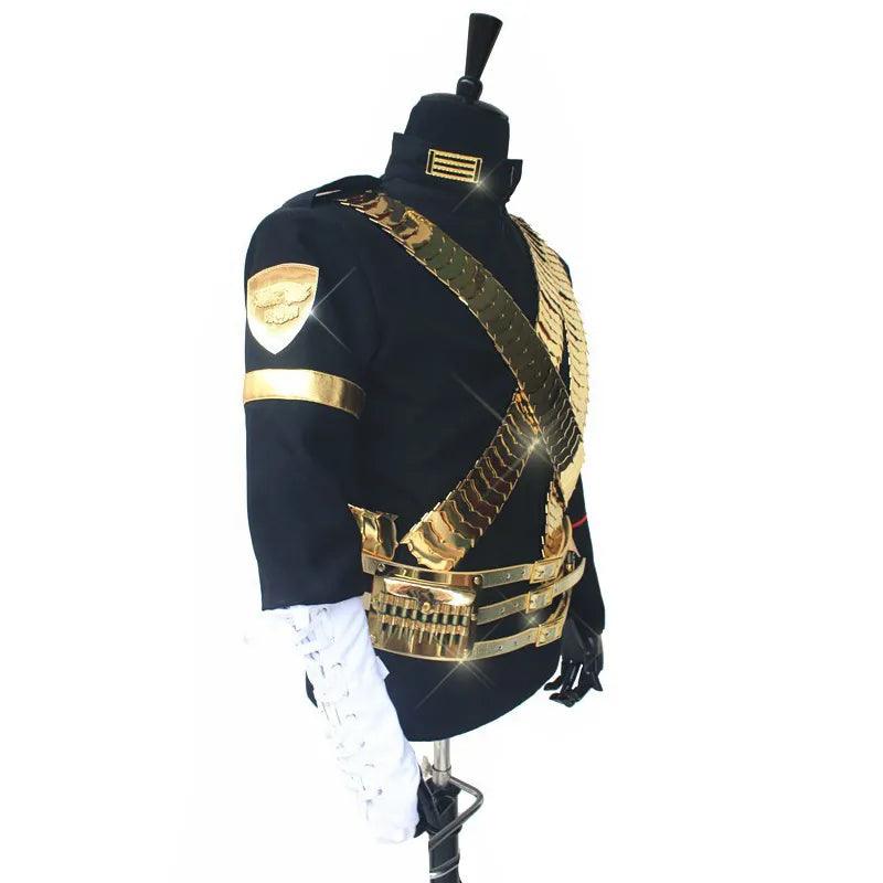 Rare MJ Michael Jackson Classic JAM Jacket & Metal Full Set Bullet Punk Exactly Same High Collection Halloween Costume Show Gift