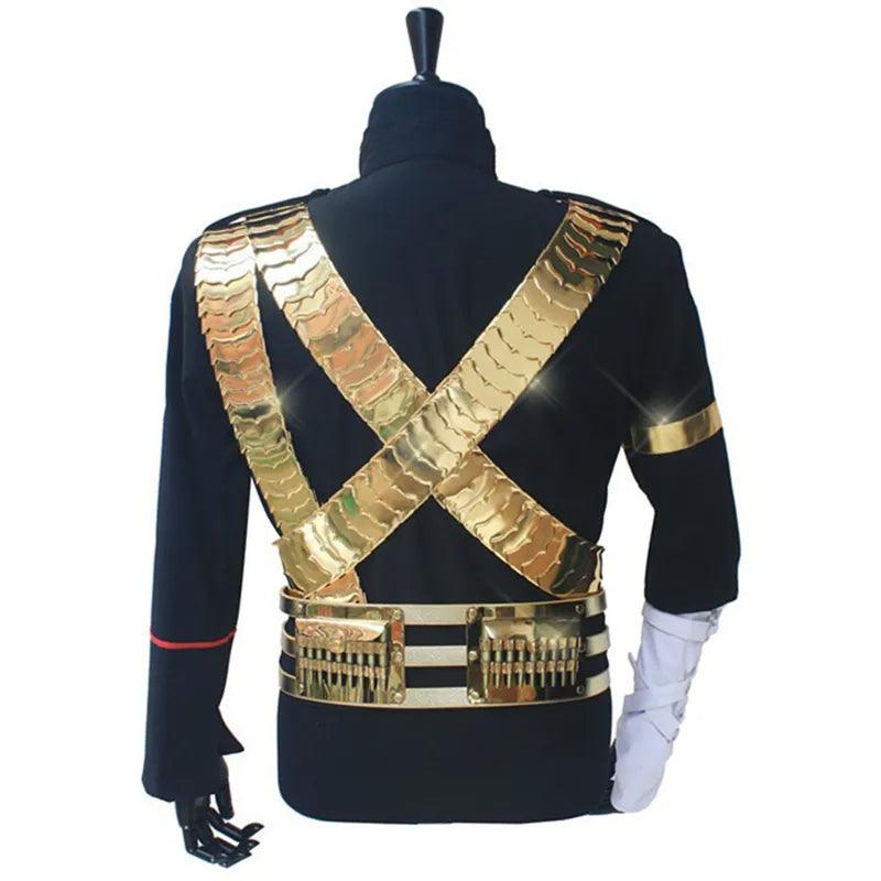 Rare MJ Michael Jackson Classic JAM Jacket & Metal Full Set Bullet Punk Exactly Same High Collection Halloween Costume Show Gift