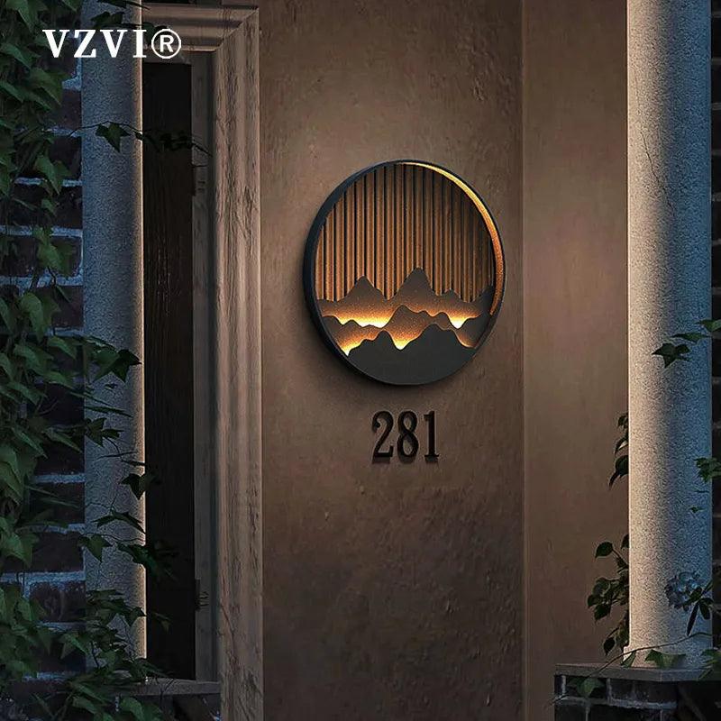 VZVI Chinese Waterproof Outdoor Wall Lamp 6W LED Street Lamp Wall Light Villa Garden Light Courtyard Path External Wall Sconces - DDD.MARKET