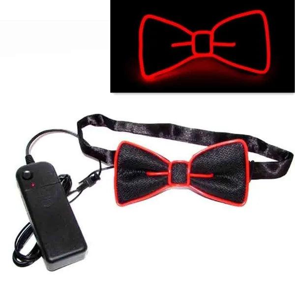 Light Up Men's LED Suspenders Bow Tie Novelty Costume Accessory Flashing Suspenders Perfect for Music Festival Wedding Party