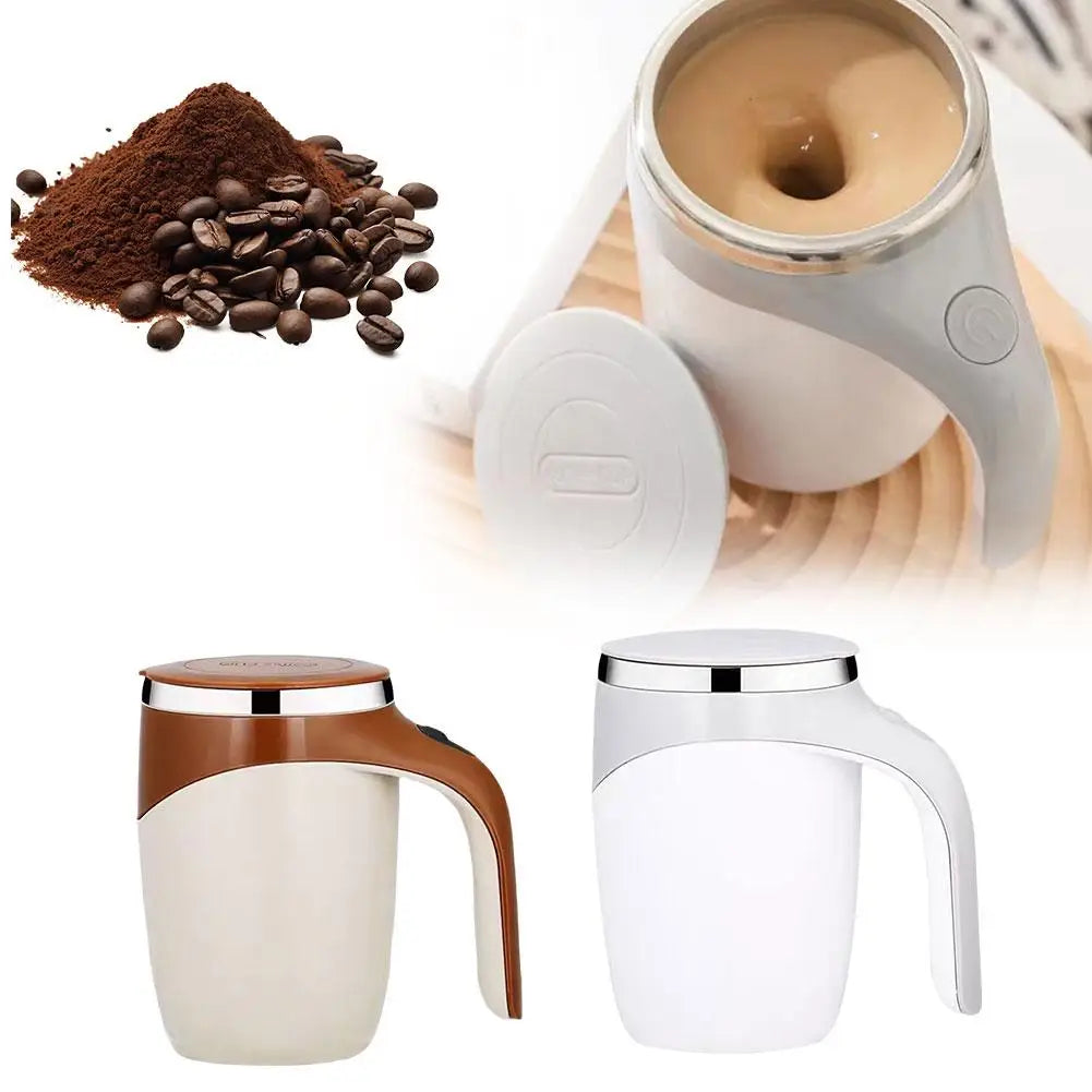 300ml Coffee Stirring Cup Lazy Stainless Steel Automatic Cup Advanced Cup Drinking Cup Milk Electric Rotating Magnetic Stir M6r5