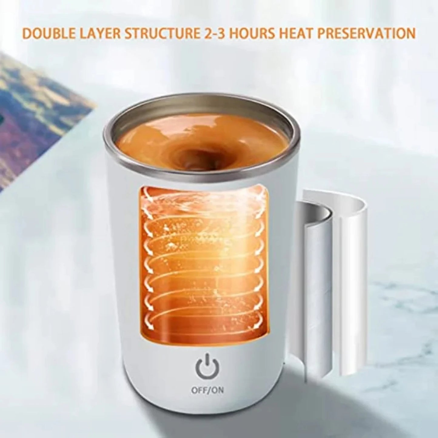 USB Rechargeable Automatic Self Stirring  Mug Stainless Steel Coffee Milk Mixing Cup Blender Smart Mixer Water Bottle