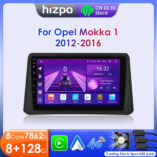 Hizpo Car Auto Radio For Opel Mokka 1 2012-2016 multimedia Video Player Wireless Carplay GPS navi Stereo QLED Screen Stereo 4G