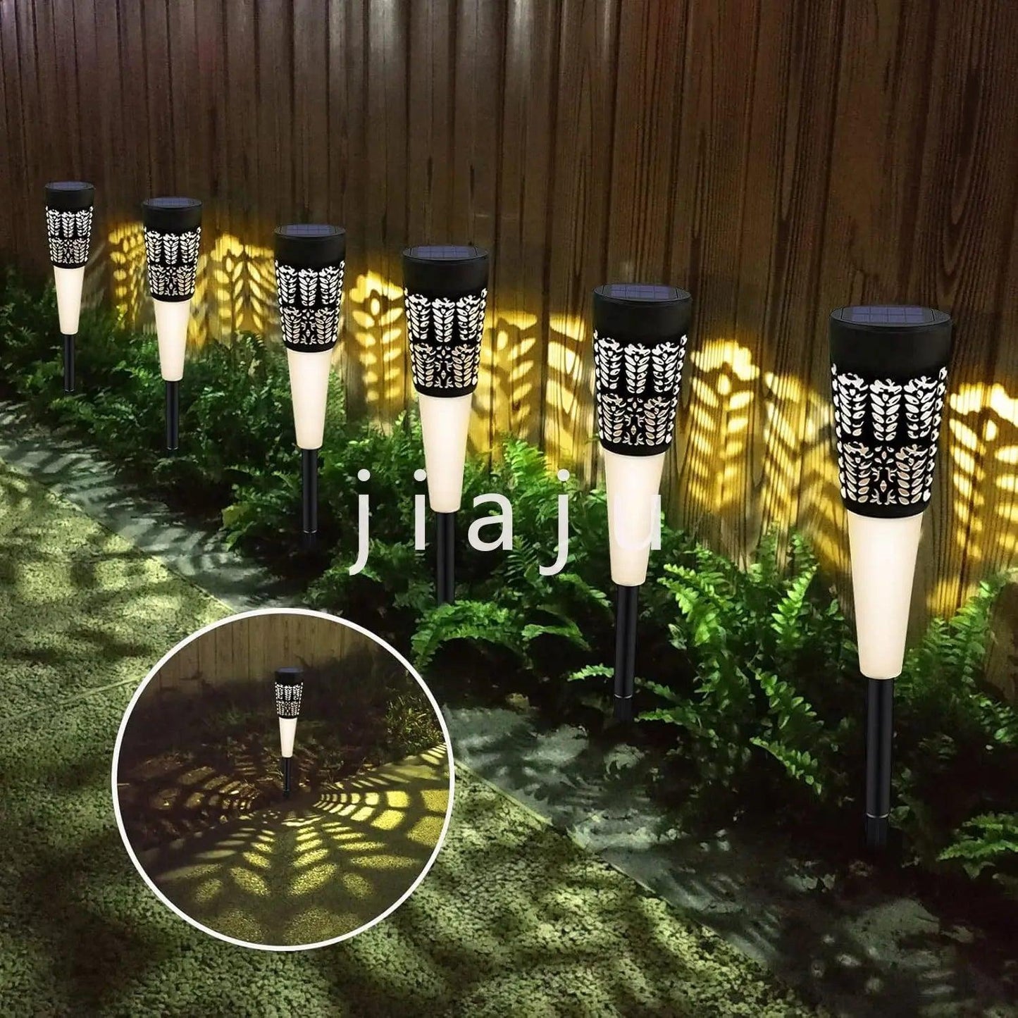 LED Solar Pathway Lights Warm White Outdoor Solar Lights Waterproof Solar Powered Lights for Yard Patio LED Christmas Decoration