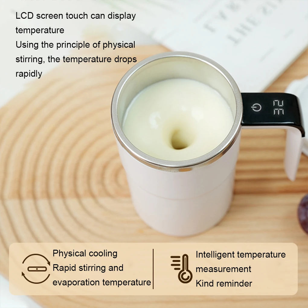 Creative Electric Coffee Mug Stainless Steel Automatic Stirring Magnetic Self Mixing USB Rechargeable Cup For Juice Milkshake