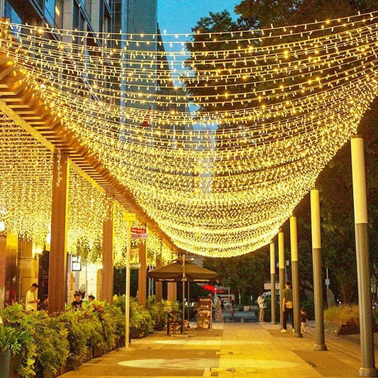 10m-100m Wedding Fairy String Lights LED Outdoor Garland Home Decor For Garden 2023 Christmas Ramadan Birthday Decoration 2024