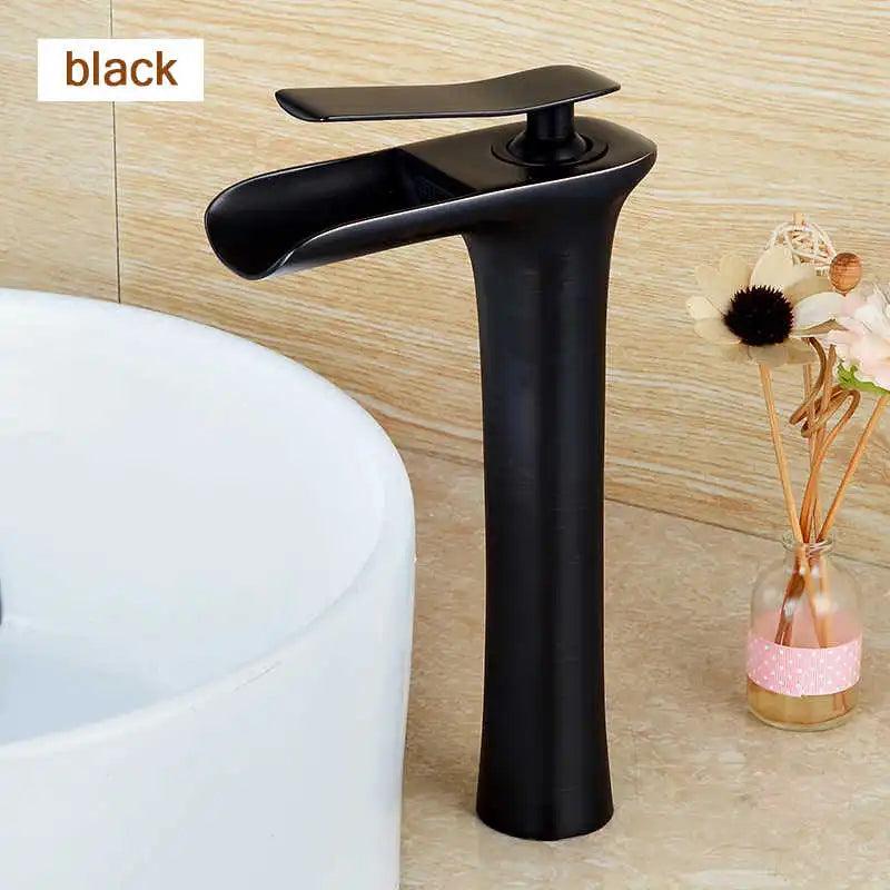 Basin Faucets Modern White Bathroom Faucet Waterfall faucets Single Hole Cold and Hot Water Tap Basin Faucet Mixer Taps 6008 - DDD.MARKET