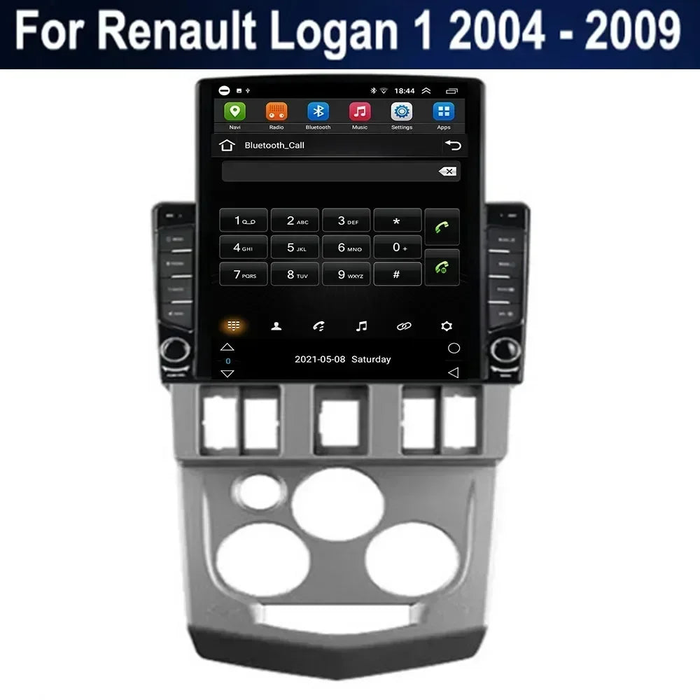 9.7" Android 13 For Renault Logan 1 Dacia Logan 2004-2009 Tesla Type Car Radio Multimedia Video Player Navigation GPS RDS Camer