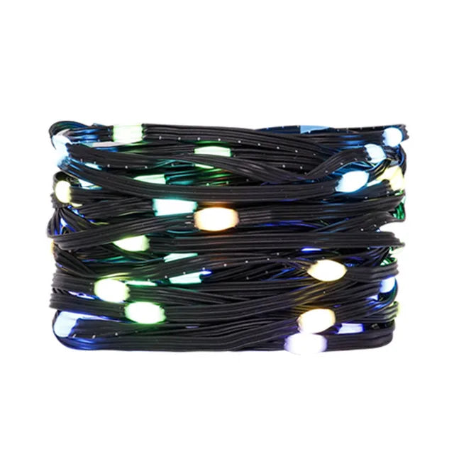 DC5V WS2812B Addressable  LED String  Transparent Green Black Wire WS2812 3PIN Wire RGB Strip Christmas Lights Waterproof Decor