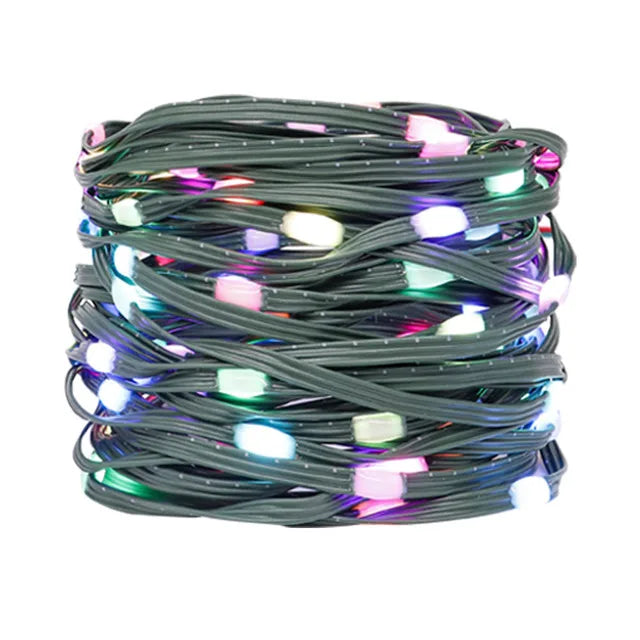 DC5V WS2812B Addressable  LED String  Transparent Green Black Wire WS2812 3PIN Wire RGB Strip Christmas Lights Waterproof Decor