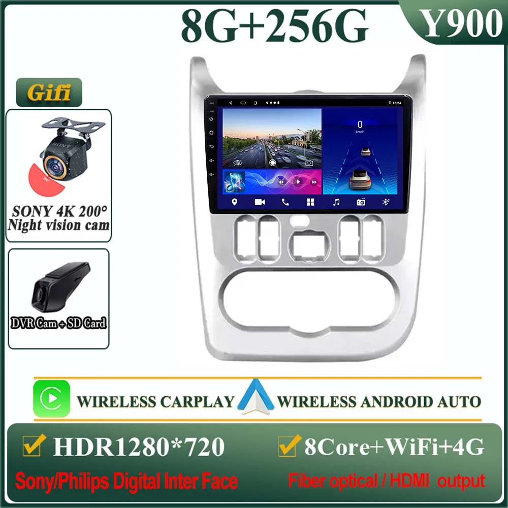 Android 12 For Renault Logan 1 Sandero 2009 - 2015 For Lada Largus Lergus 2012-2020 for Dacia Duster 2010-2017 Multimedia Screen