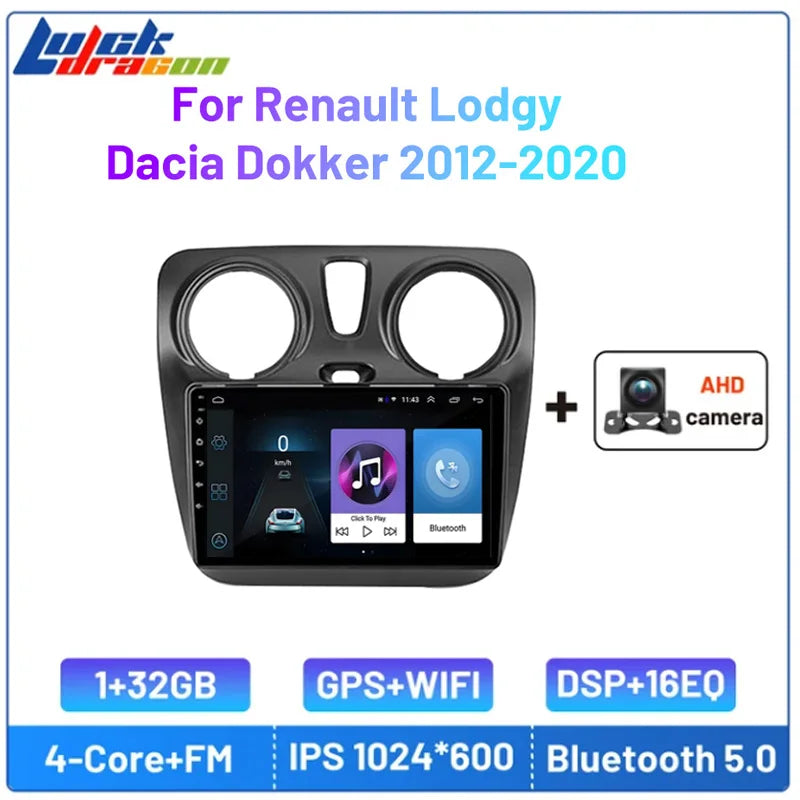 Car Radio For Renault Lodgy Dacia Dokker 2012-2020 Autoradio 8Core wifi gps Car Video Multimedia Automotive Carplay Android Auto