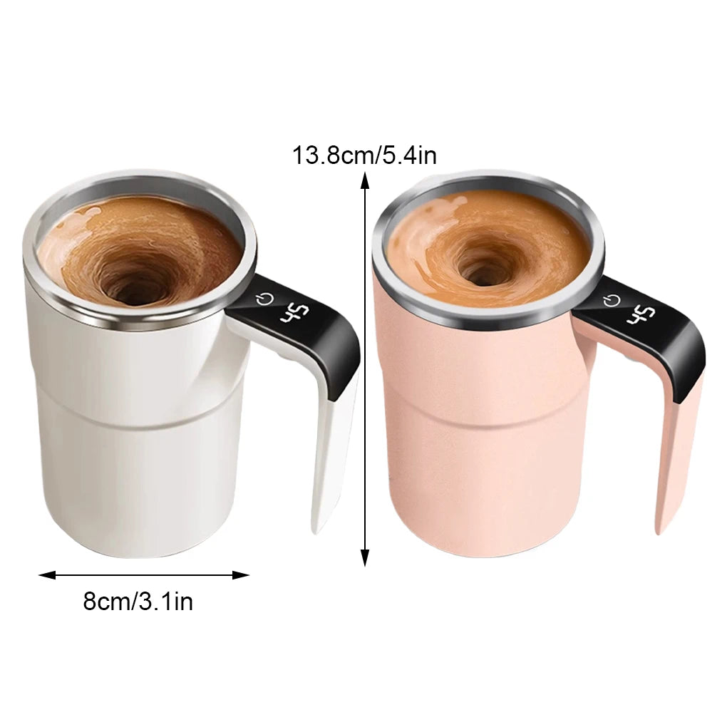 Creative Electric Coffee Mug Stainless Steel Automatic Stirring Magnetic Self Mixing USB Rechargeable Cup For Juice Milkshake