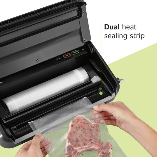 FoodSaver Vacuum Sealer Machine, Automatic Bag Detection, Sous Vide Friendly, with sealer bags, roll, handheld vacuum sealer