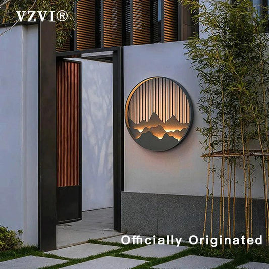 VZVI Chinese Waterproof Outdoor Wall Lamp 6W LED Street Lamp Wall Light Villa Garden Light Courtyard Path External Wall Sconces - DDD.MARKET