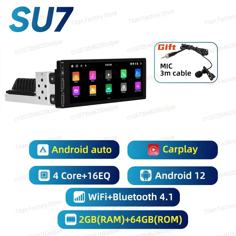 Android Radio for Opel Vauxhall Astra F MK3 1991-1998 Car Multimedia 6.9" Android Auto Stereo 1 Din Head Unit Carplay Autoradio