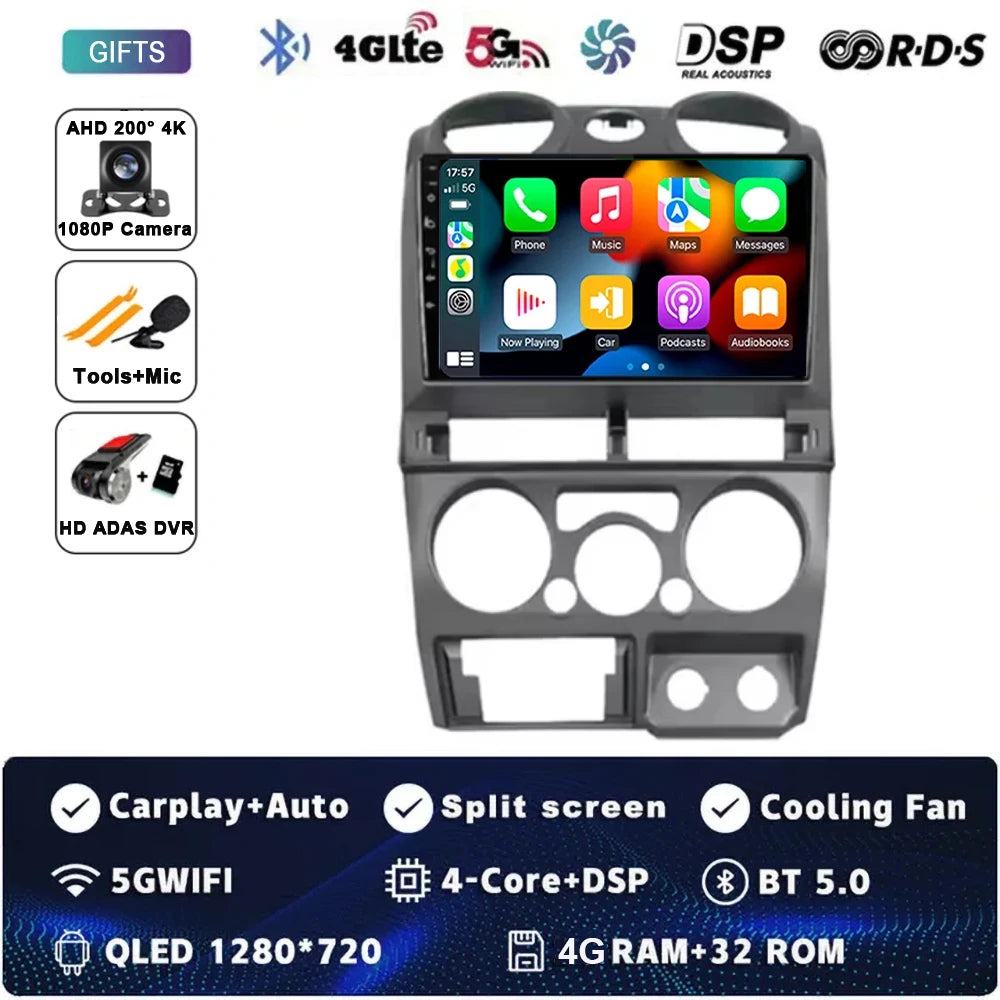 Android 14 Carplay Auto Car Radio For Isuzu D-Max DMAX 2007 2008 2009 2010 2011 GPS Navigation Multimedia Player 2Din DVD Stereo