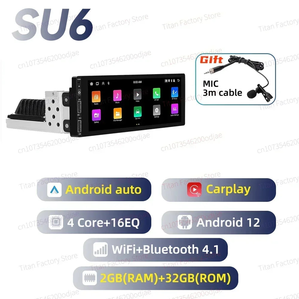 Android Radio for Opel Vauxhall Astra F MK3 1991-1998 Car Multimedia 6.9" Android Auto Stereo 1 Din Head Unit Carplay Autoradio