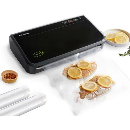 FoodSaver Vacuum Sealer Machine, Automatic Bag Detection, Sous Vide Friendly, with sealer bags, roll, handheld vacuum sealer