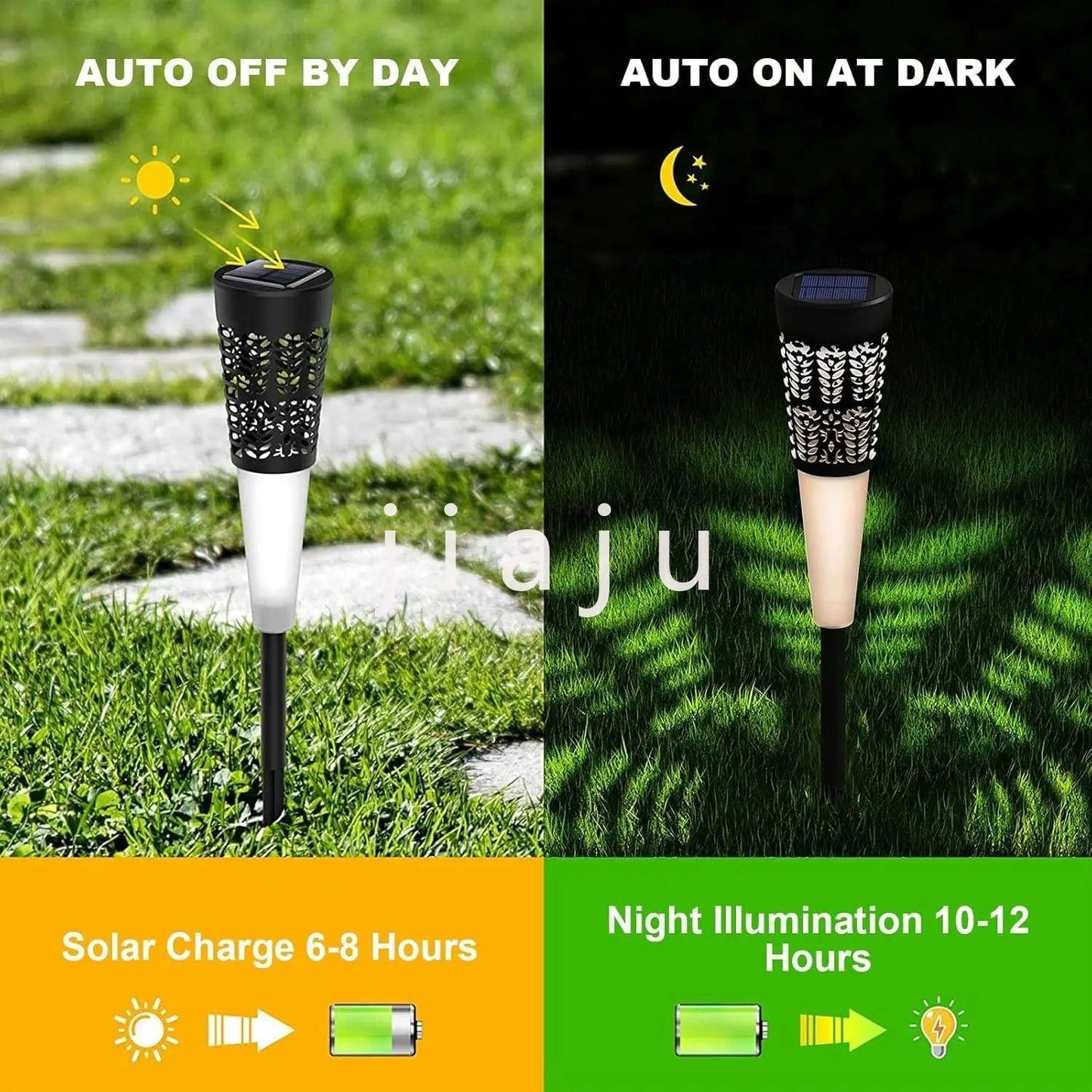 LED Solar Pathway Lights Warm White Outdoor Solar Lights Waterproof Solar Powered Lights for Yard Patio LED Christmas Decoration