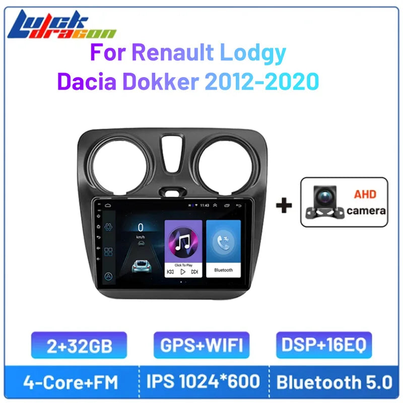 Car Radio For Renault Lodgy Dacia Dokker 2012-2020 Autoradio 8Core wifi gps Car Video Multimedia Automotive Carplay Android Auto