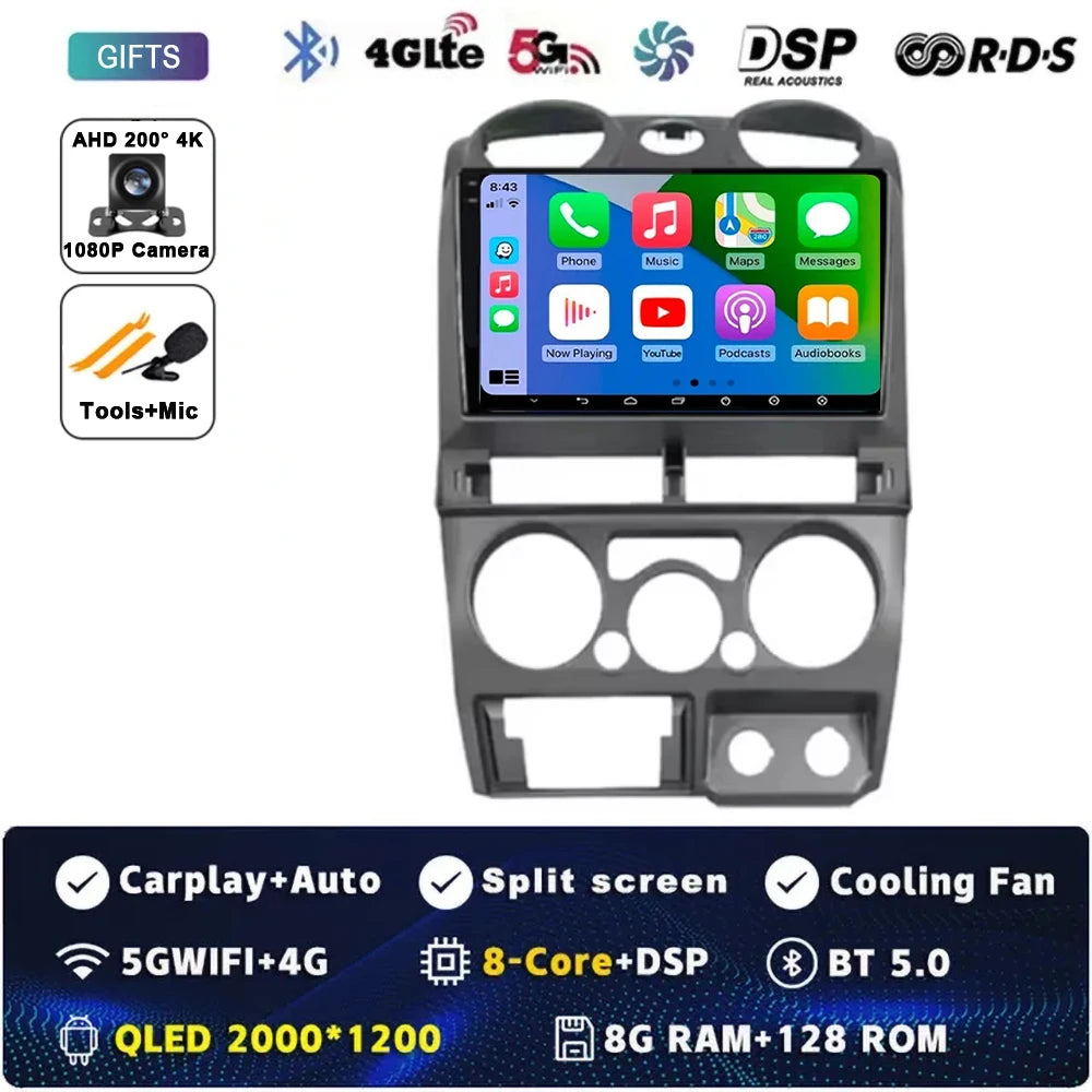 Android 14 Carplay Auto Car Radio For Isuzu D-Max DMAX 2007 2008 2009 2010 2011 GPS Navigation Multimedia Player 2Din DVD Stereo