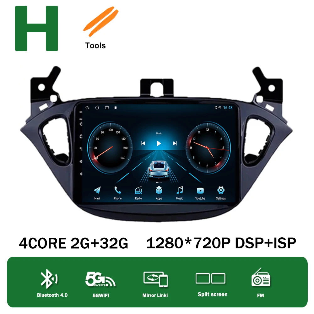 Android 13 for Opel Corsa E 2014 2015 2016 2017 2018 2019 Car Radio Multimedia Player Navigation GPS Auto Stereo Carplay 2 Din