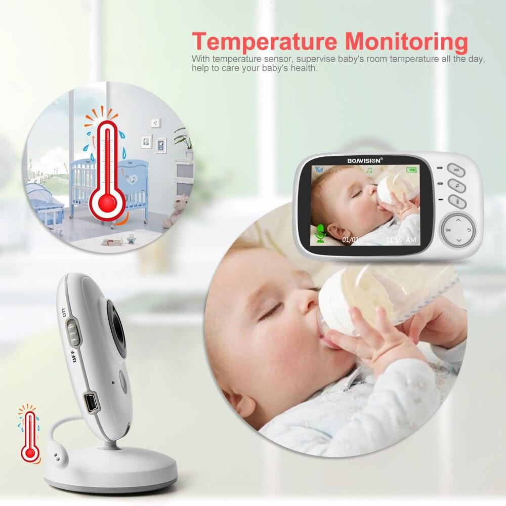 3.2 Inch Color LCD Wireless Video Baby Monitor Night Vision 5m Nanny Monitor Bebek Lullabies Surveillance Security Camera VB603 - DDD.MARKET