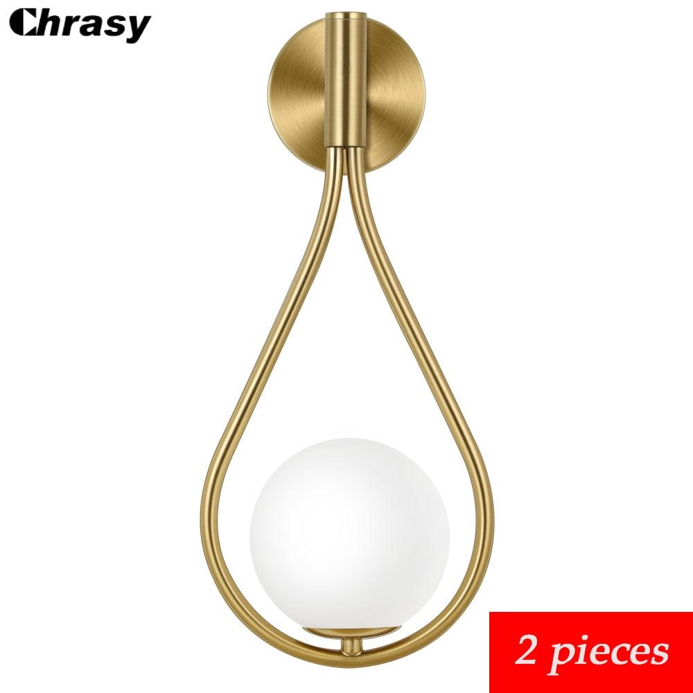 Interior Led Wall Light Luxury Living Room Modern Decoration Bedroom Decorative Lights Metal Glass Led Wall Lamps Night Light - DDD.MARKET