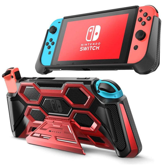 For Nintendo Switch Case MUMBA Battle Series Heavy Duty Grip Cover For Nintendo Switch Console with Comfort Padded Hand Grips - DDD.MARKET