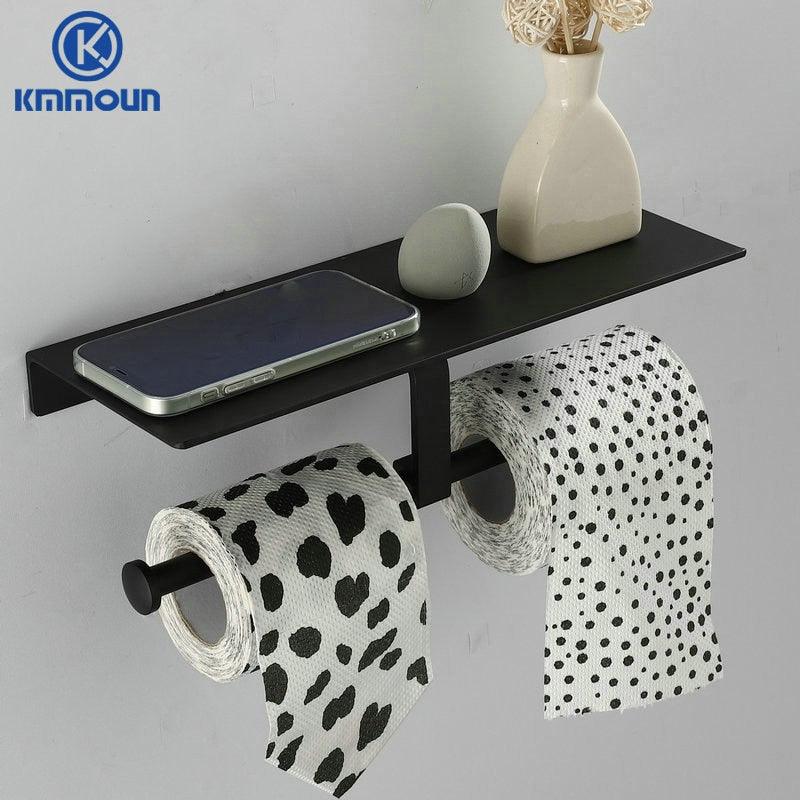 Black / White Bathroom Shelf Shampoo Holder Kitchen Storage Rack Bathroom Hardware Space Aluminum Shower Room Accessory - DDD.MARKET