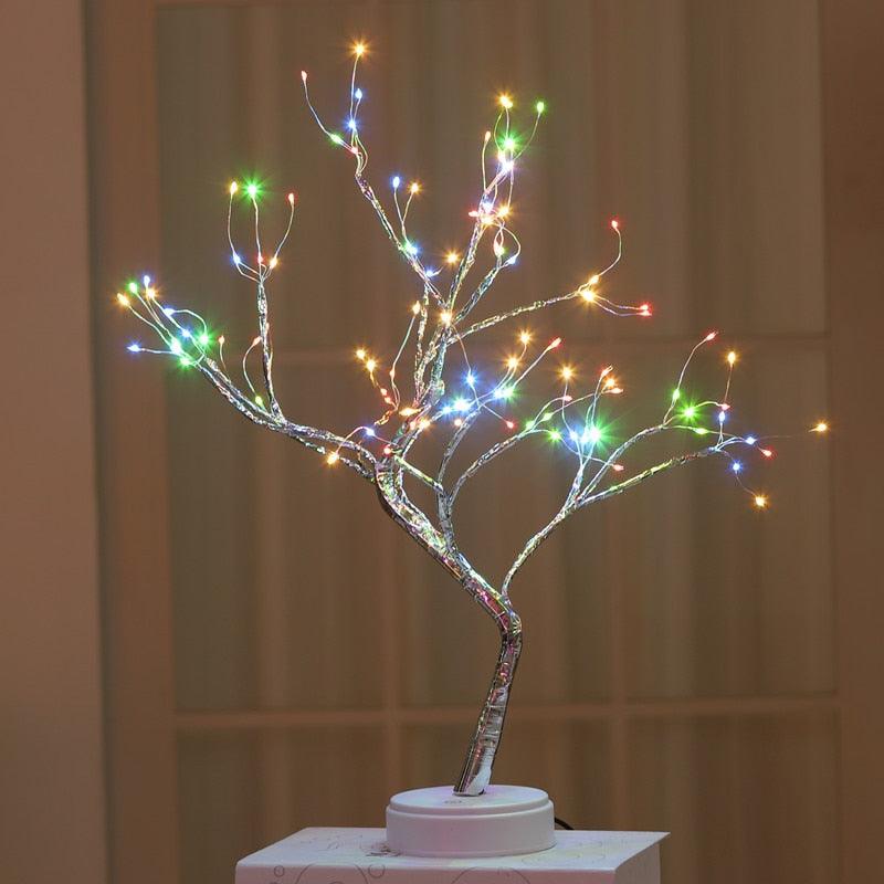 Fairy Tree Table Lamp Battery/USB Copper Wire LED Fire Mini Decorative Desk Night Light Home Bedroom Gifts Christmas Decoration - DDD.MARKET