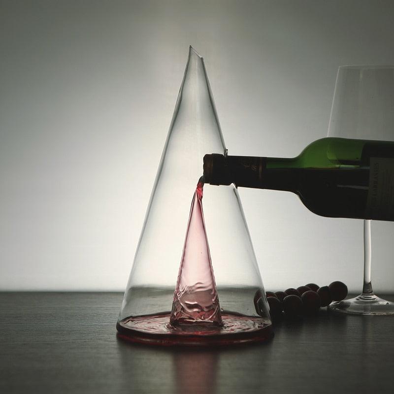 Glass Wine Decanter Fast Waterfall Pyramid Whiskey Seperator Hand Made Divider Wine Accessories Bar Tools - DDD.MARKET