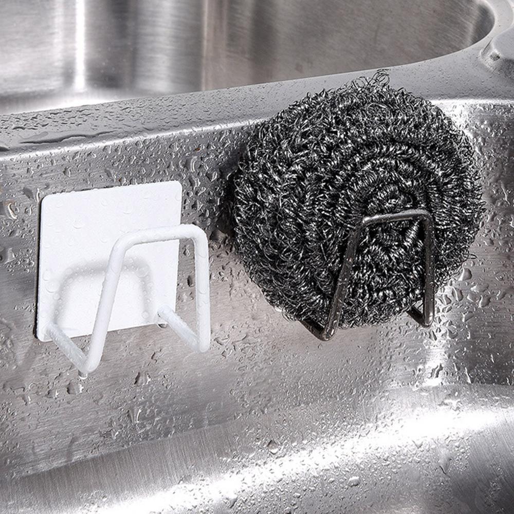 Sink Sponge Rack Drain Storage Shelf Stainless Steel Kitchen Wire Ball Rag Organizer Holder Kitchen storage rack - DDD.MARKET