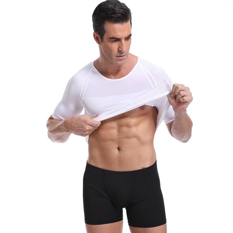 Classix Men Body Toning T-Shirt Slimming Body Shaper Corrective Posture Belly Control Compression Man Modeling Underwear Corset - DDD.MARKET