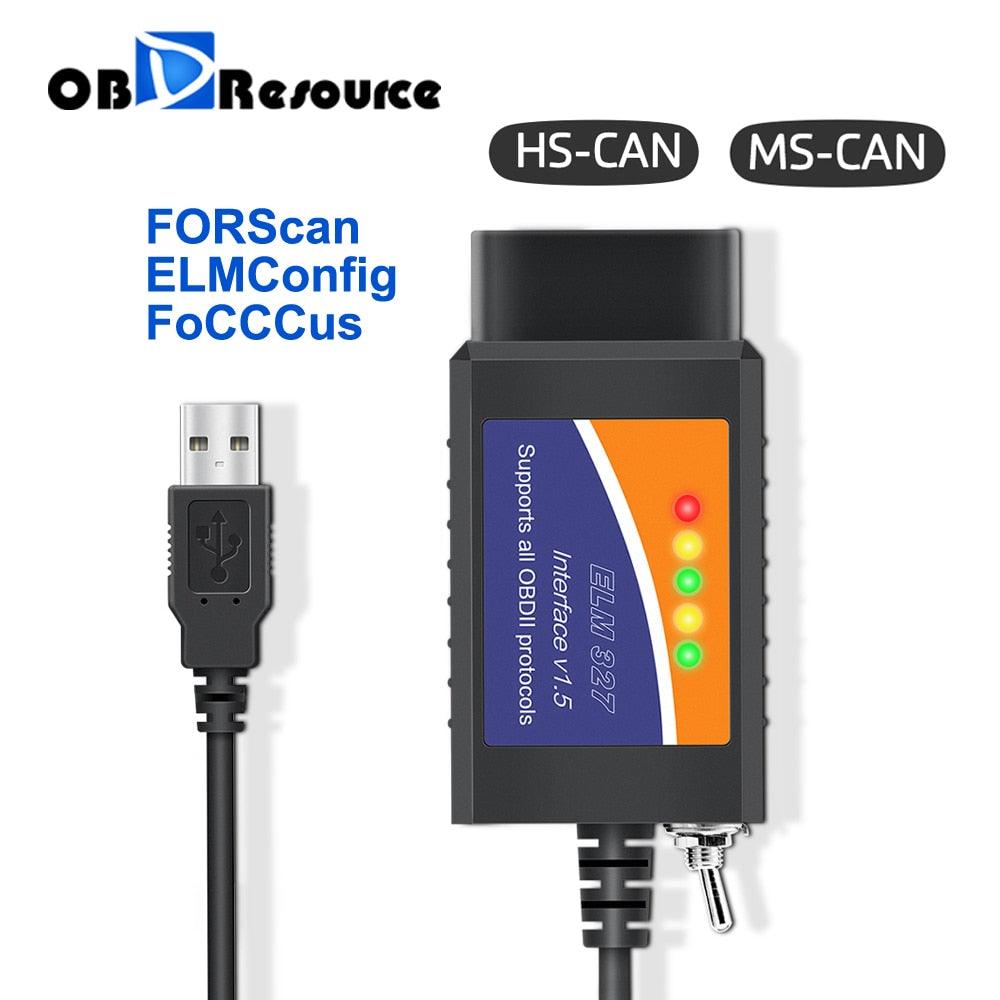 Elm327 FORScan Switch Free Update HS/MS CAN for Mazda Ford Lincoln Mercury Hidden Function Programming PIC18F25K80 HS CAN MS CAN - DDD.MARKET