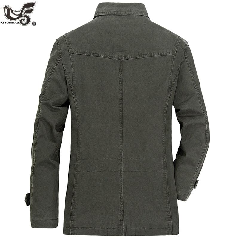 New Casual Denim Jacket Men 100% Cotton Business Coat Male Brand Clothing Stylish Autumn winter Suit Blazer Jean Jacket Man - DDD.MARKET