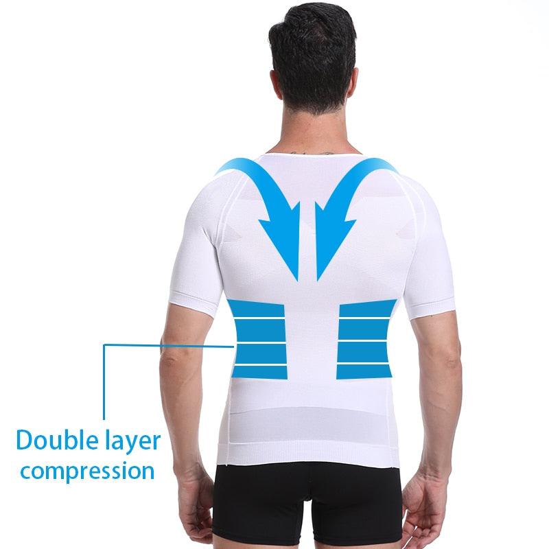 Classix Men Body Toning T-Shirt Slimming Body Shaper Corrective Posture Belly Control Compression Man Modeling Underwear Corset - DDD.MARKET