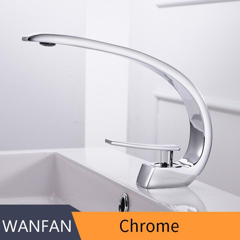 Basin Faucets Modern Bathroom Mixer Tap Brass Washbasin Faucet Single Handle Single Hole Elegant Crane For Bathroom LH-16990 - DDD.MARKET