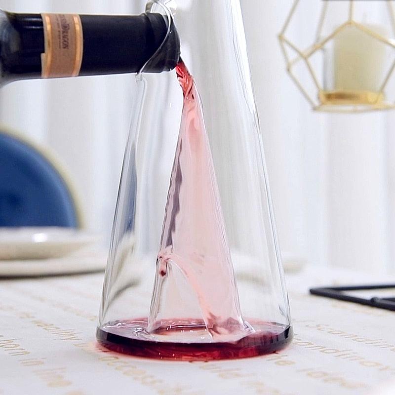 Glass Wine Decanter Fast Waterfall Pyramid Whiskey Seperator Hand Made Divider Wine Accessories Bar Tools - DDD.MARKET