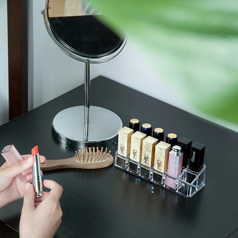 9/12 Grid Transparent Lipstick Storage Box Acrylic Makeup Organizer Cosmetic Storage Rack Desktop Finishing Bathroom Storage - DDD.MARKET