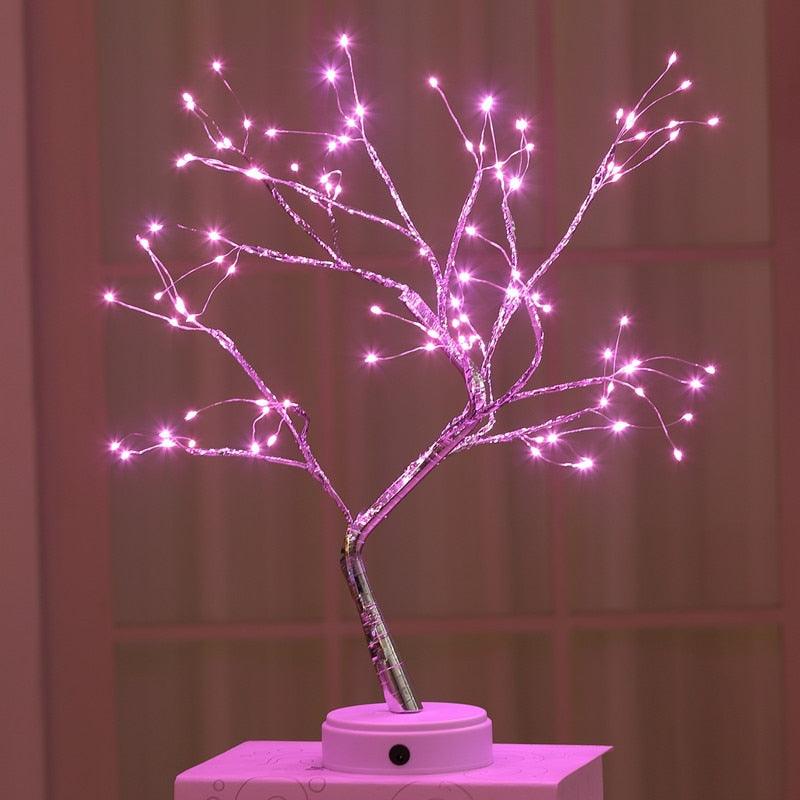 Fairy Tree Table Lamp Battery/USB Copper Wire LED Fire Mini Decorative Desk Night Light Home Bedroom Gifts Christmas Decoration - DDD.MARKET