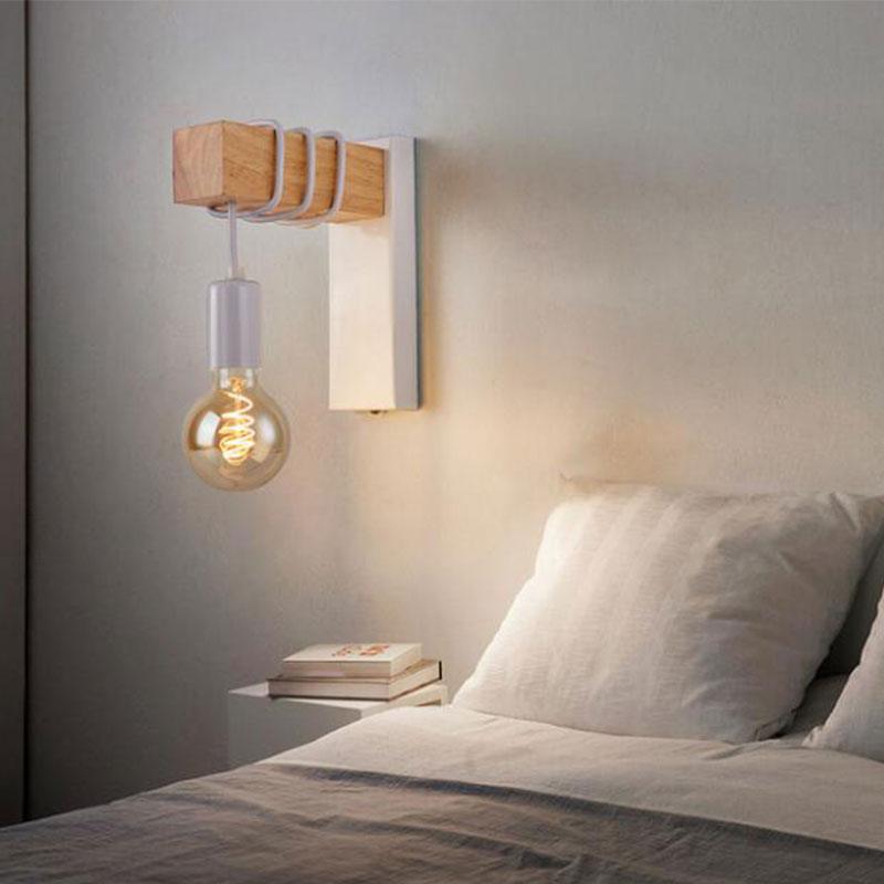 Modern Minimalist Indoor Wall Light Wood Wall Lamp E27 Lamp Home Sconce Lights Lighting Outdoor Decor Stair Light - DDD.MARKET