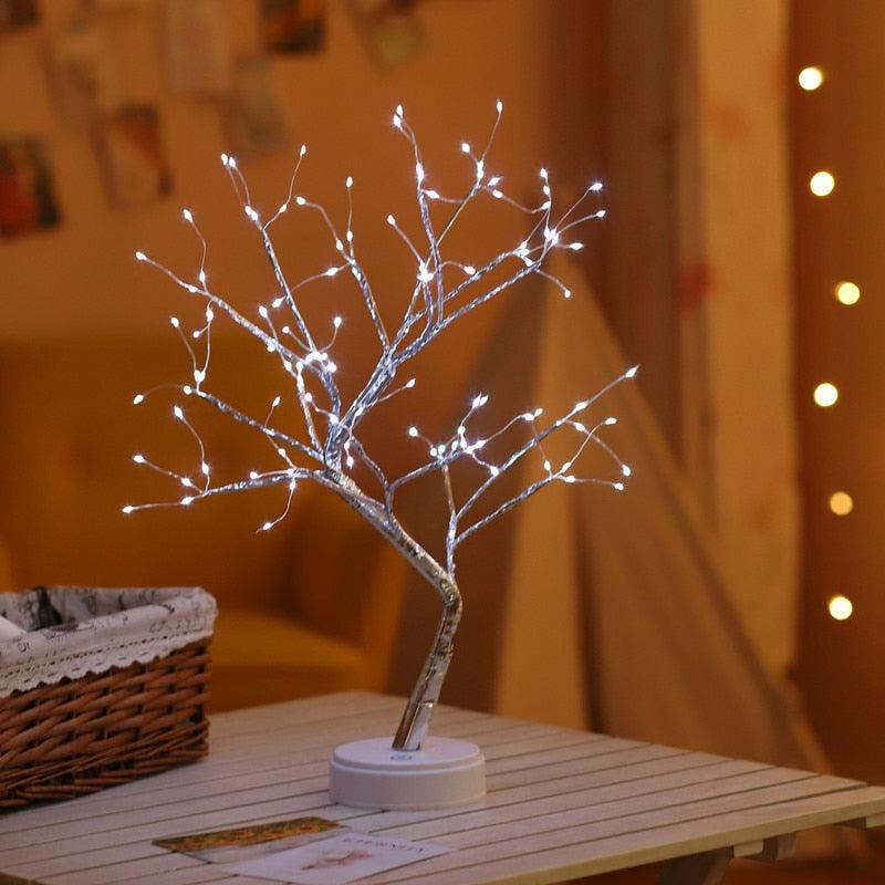 Fairy Tree Table Lamp Battery/USB Copper Wire LED Fire Mini Decorative Desk Night Light Home Bedroom Gifts Christmas Decoration - DDD.MARKET