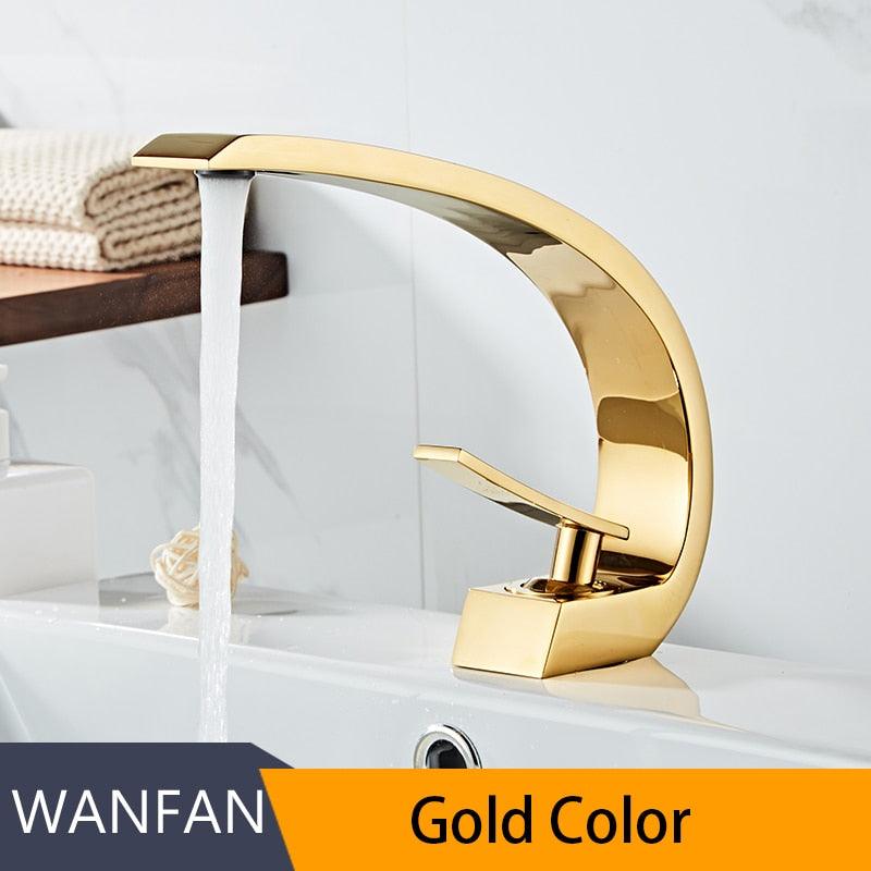 Basin Faucets Modern Bathroom Mixer Tap Brass Washbasin Faucet Single Handle Single Hole Elegant Crane For Bathroom LH-16990 - DDD.MARKET