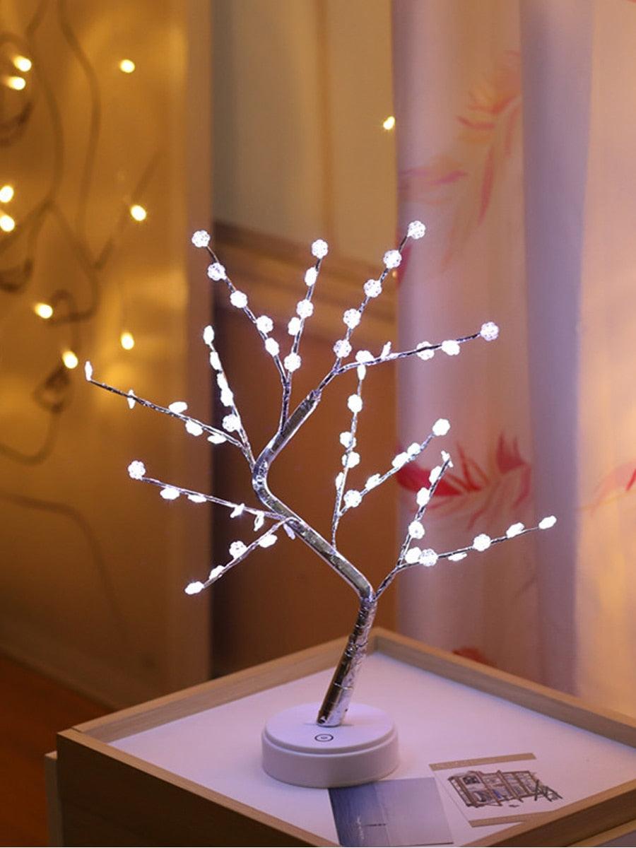 Fairy Tree Table Lamp Battery/USB Copper Wire LED Fire Mini Decorative Desk Night Light Home Bedroom Gifts Christmas Decoration - DDD.MARKET