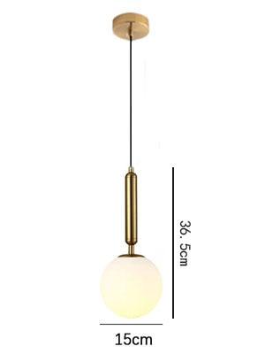 Nordic Glass Ball Pendant Lights Industriel Hanging Lamp luxury Gold Silver Brass art Kitchen hotel hoop decor Pendant Lamp - DDD.MARKET