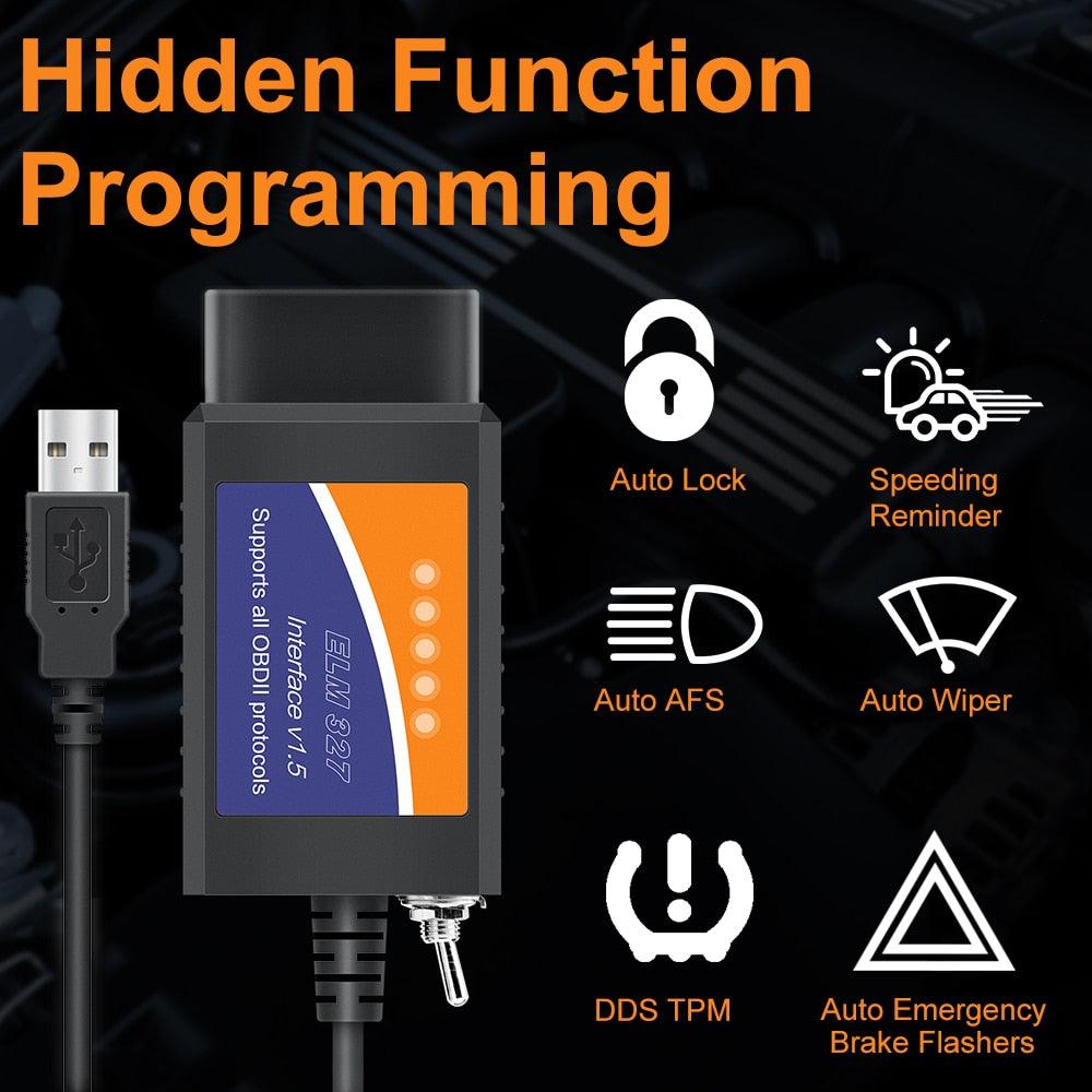 Elm327 FORScan Switch Free Update HS/MS CAN for Mazda Ford Lincoln Mercury Hidden Function Programming PIC18F25K80 HS CAN MS CAN - DDD.MARKET