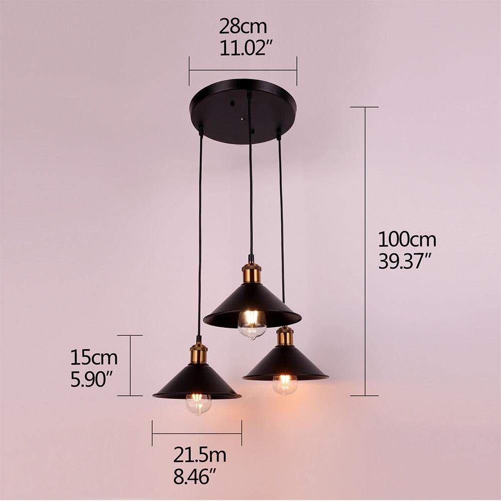 Industrial Retro Iron Interior Decoration LED E27 Pendant Light for Bedroom Kitchen Restaurant Bar Balcony Small Pendant Lamps - DDD.MARKET